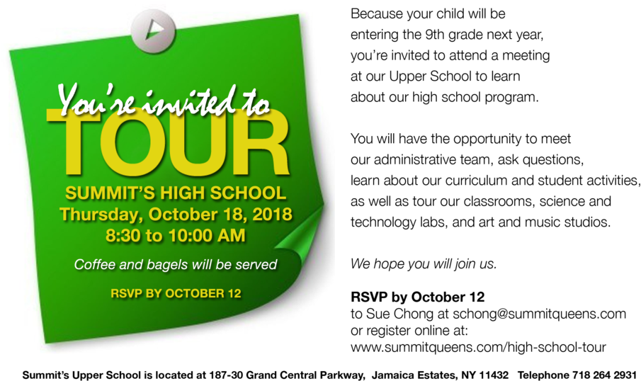 Summit High School Open House Invitation2018 PNG Image