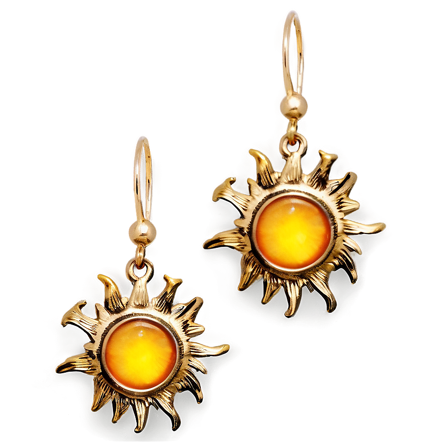 Sun Hoop Earring Png Wbm PNG Image