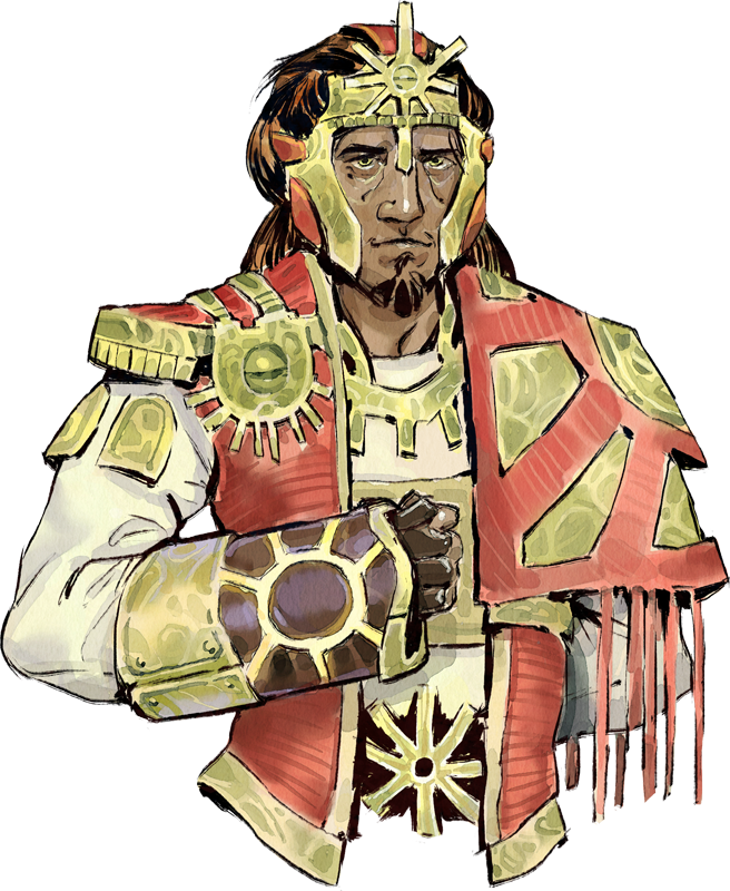 Sun Priest Character Art PNG Image