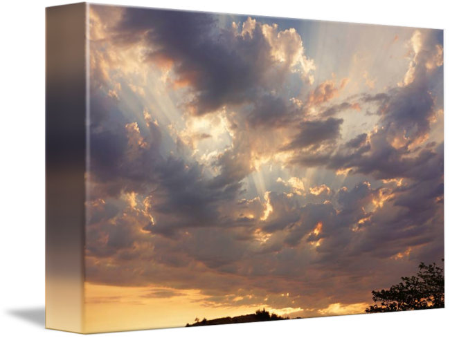 Sunbeams Through Clouds PNG Image