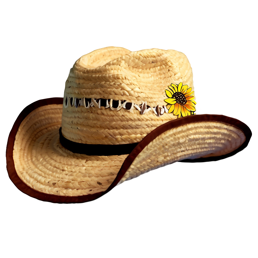 Sunflower Cowgirl Hat Png 06132024 PNG Image