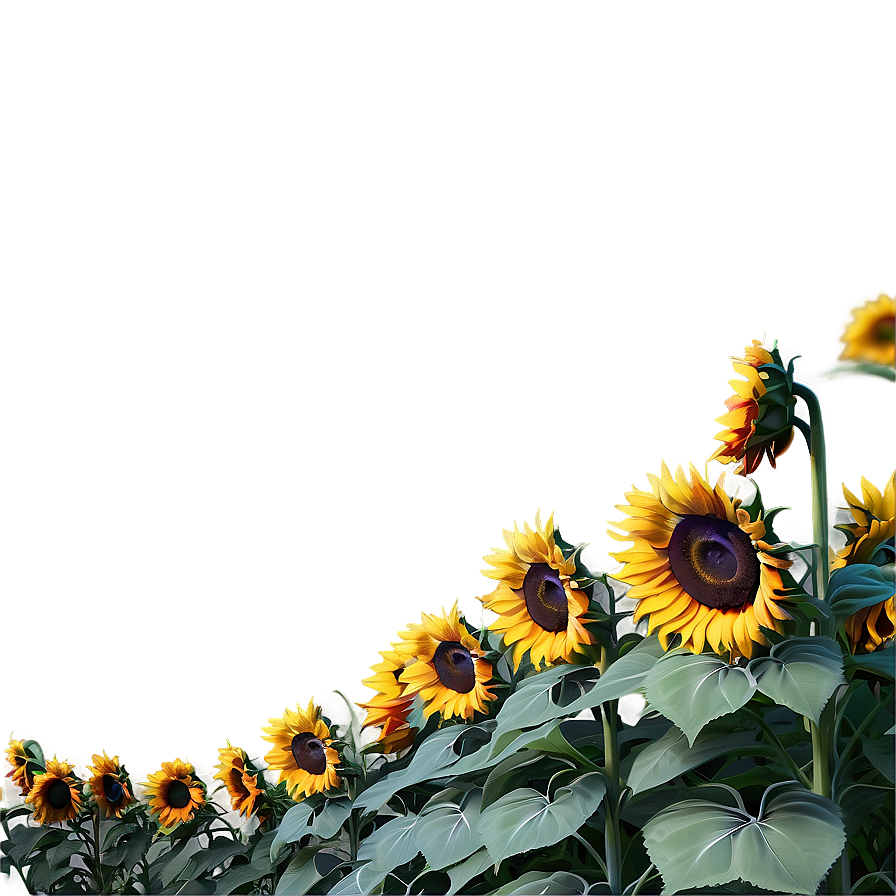 Sunflower Field Tumblr Png Olw PNG Image