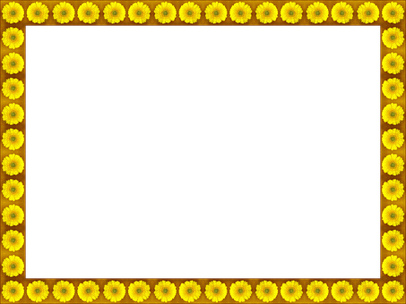 Sunflower Frame Black Background PNG Image