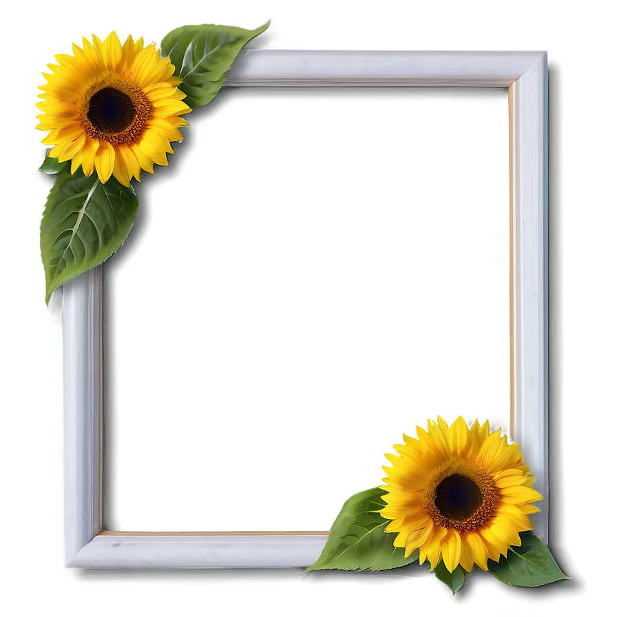 Sunflower Frame Png Byd PNG Image