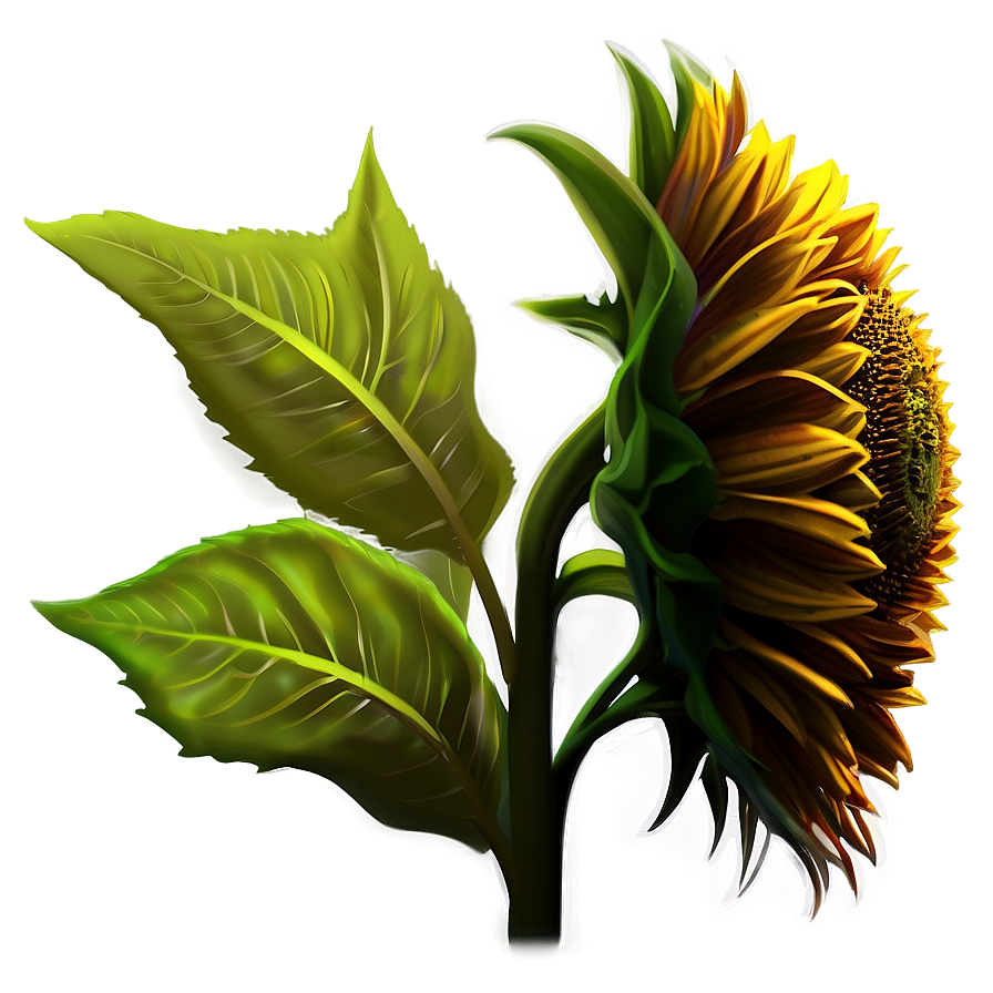 Sunflower Head Silhouette Png Voh78 PNG Image