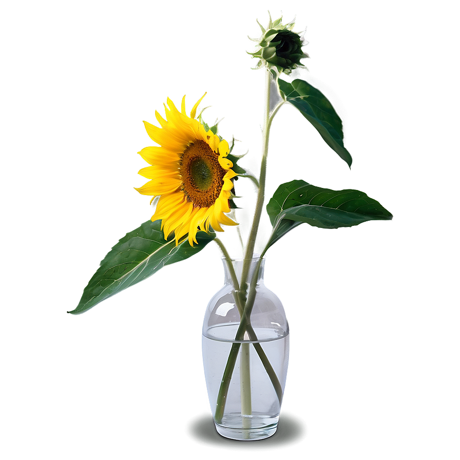 Sunflower In Vase Png Pjl PNG Image