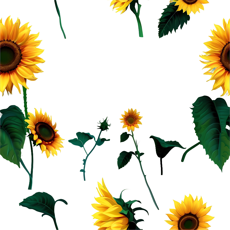 Sunflower Silhouette Png Wof PNG Image