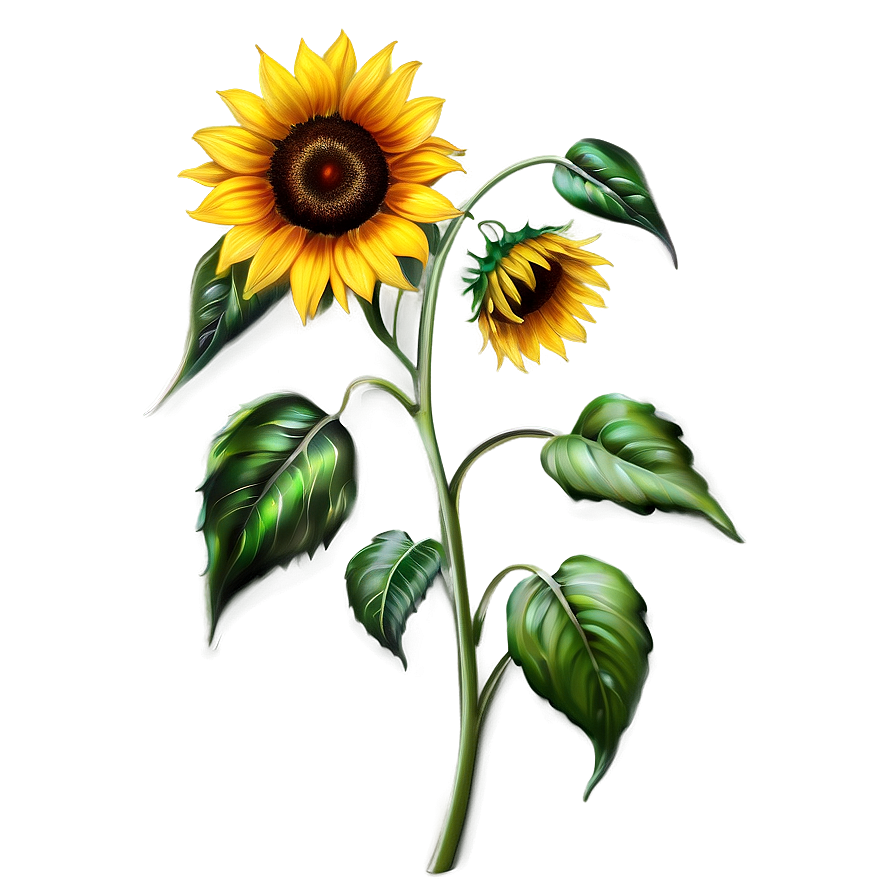 Sunflower Tattoo Design Png Xoo PNG Image