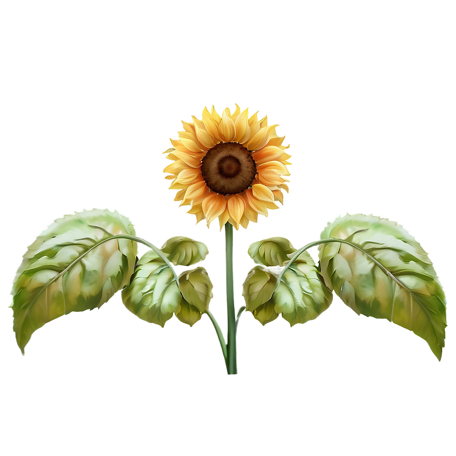 Sunflower Transparent Artwork Png Hno PNG Image