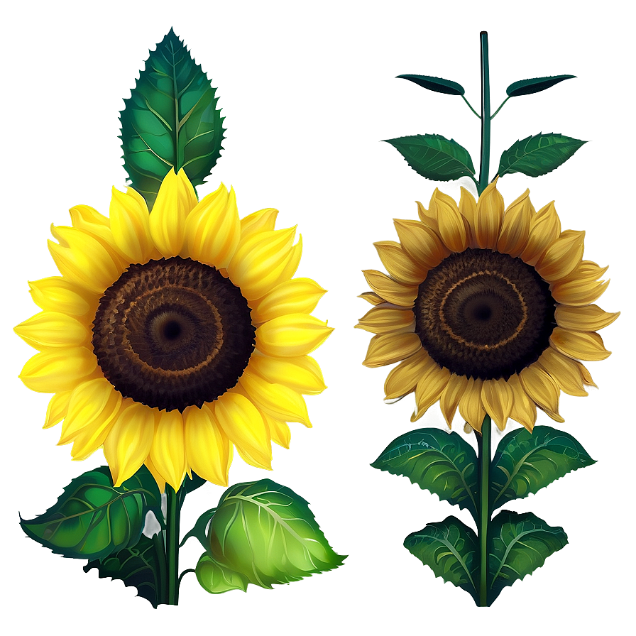 Sunflower Transparent Artwork Png Jgi48 PNG Image