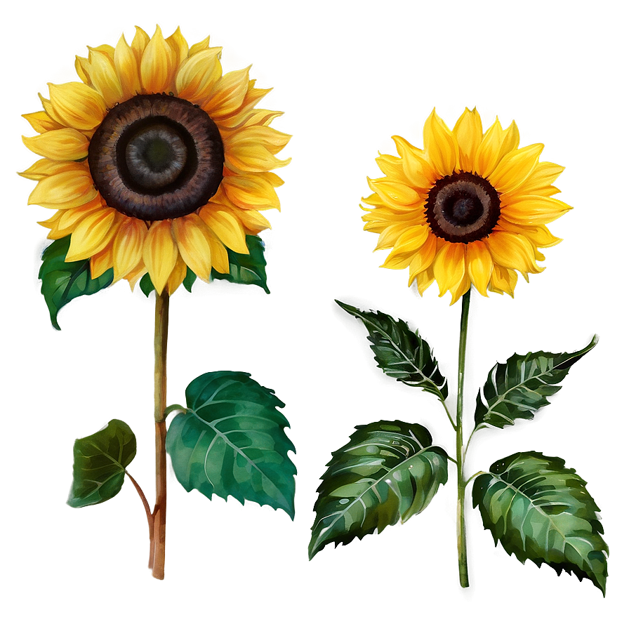 Sunflower Watercolor Wallpaper Png 06272024 PNG Image