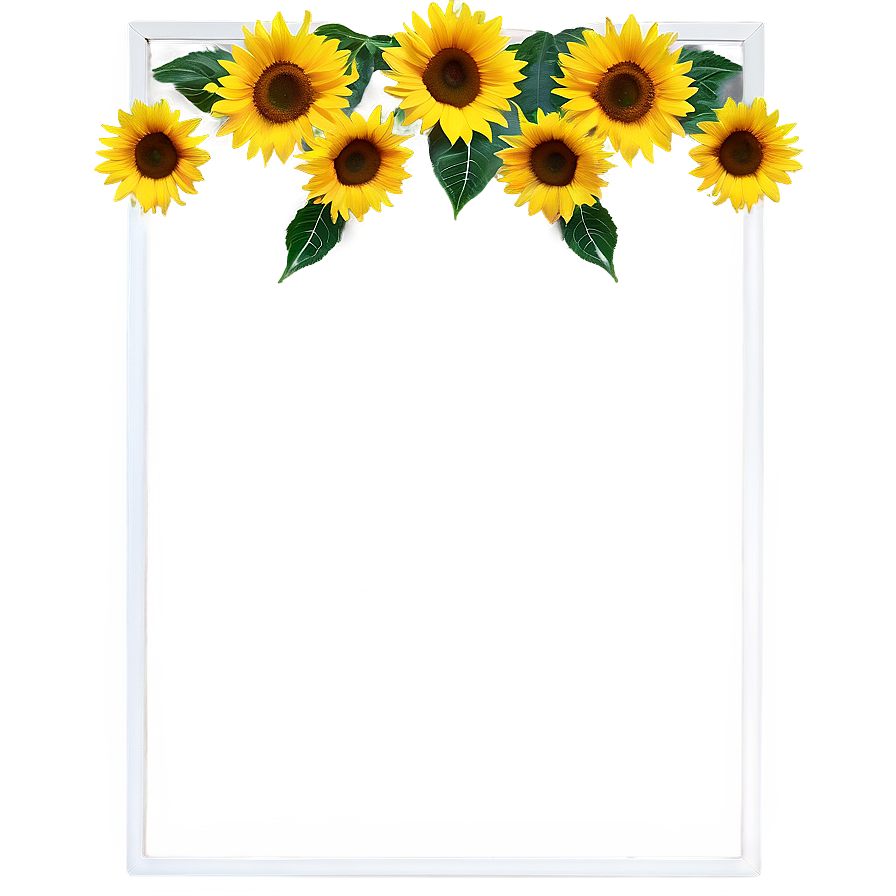 Sunflower Wedding Frame Png 06262024 PNG Image