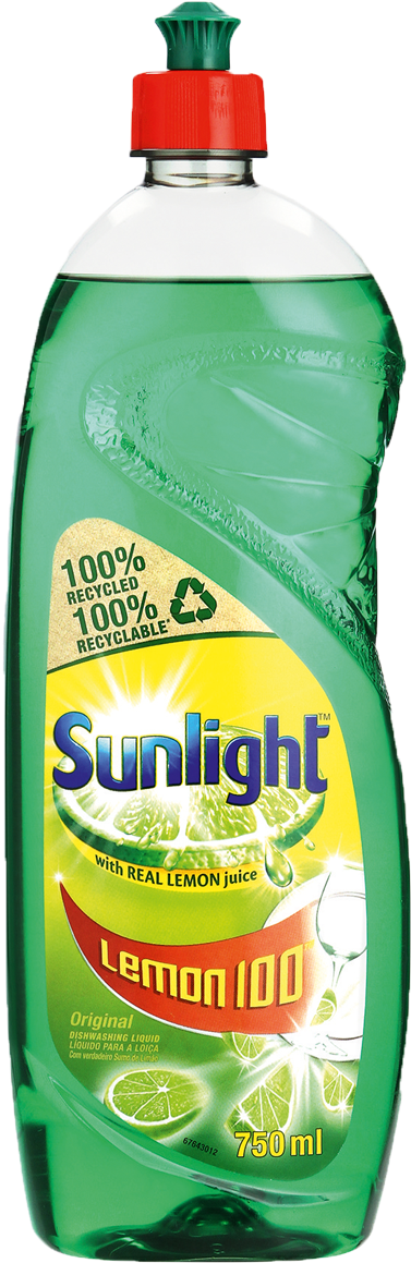 Sunlight Lemon Dishwashing Liquid750ml PNG Image