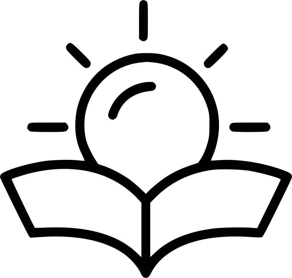 Sunlight Over Open Book Icon PNG Image