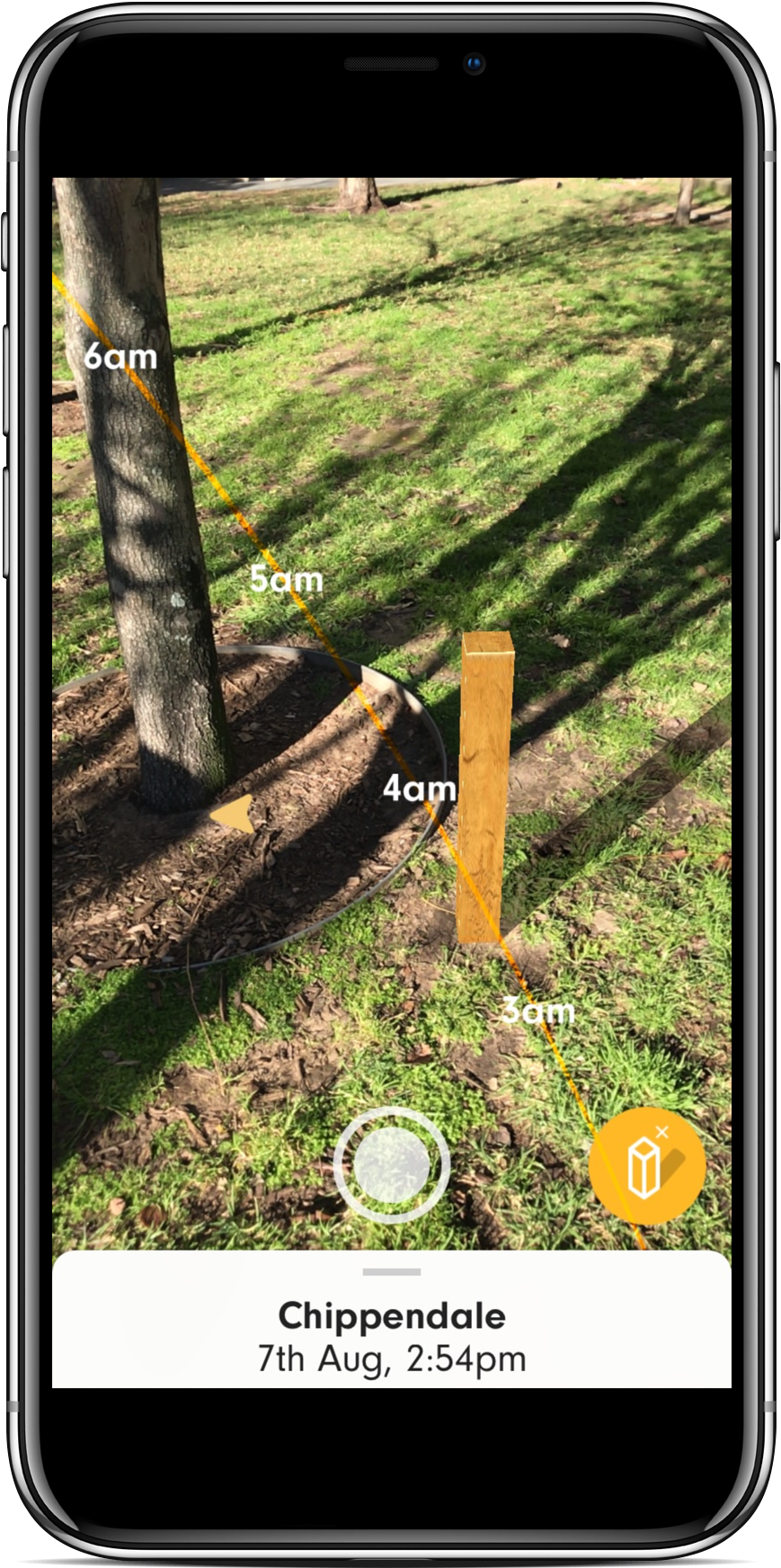 Sunlight Tracking App Screenshot PNG Image