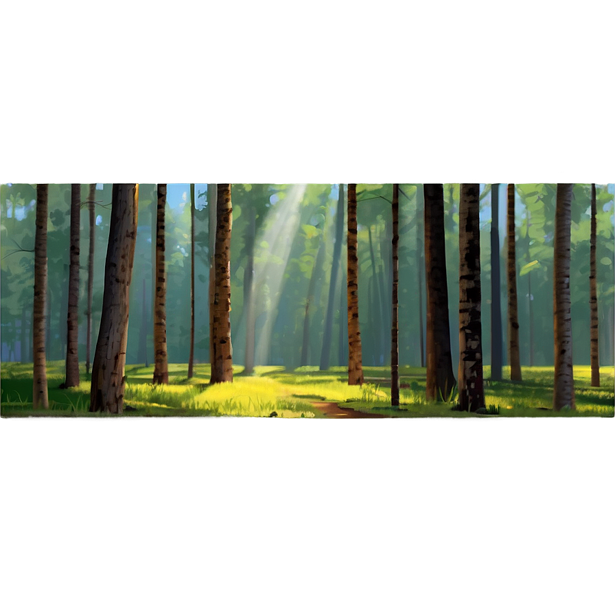 Sunlit Clearing Woods Png 06242024 PNG Image