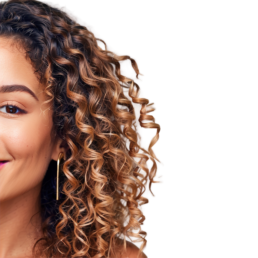 Sunlit Curly Hair Glow Png 05242024 PNG Image