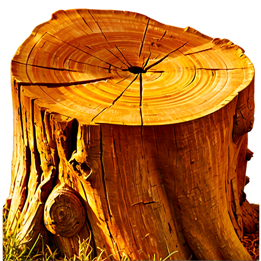 Sunlit Tree Stump Png Eor21 PNG Image