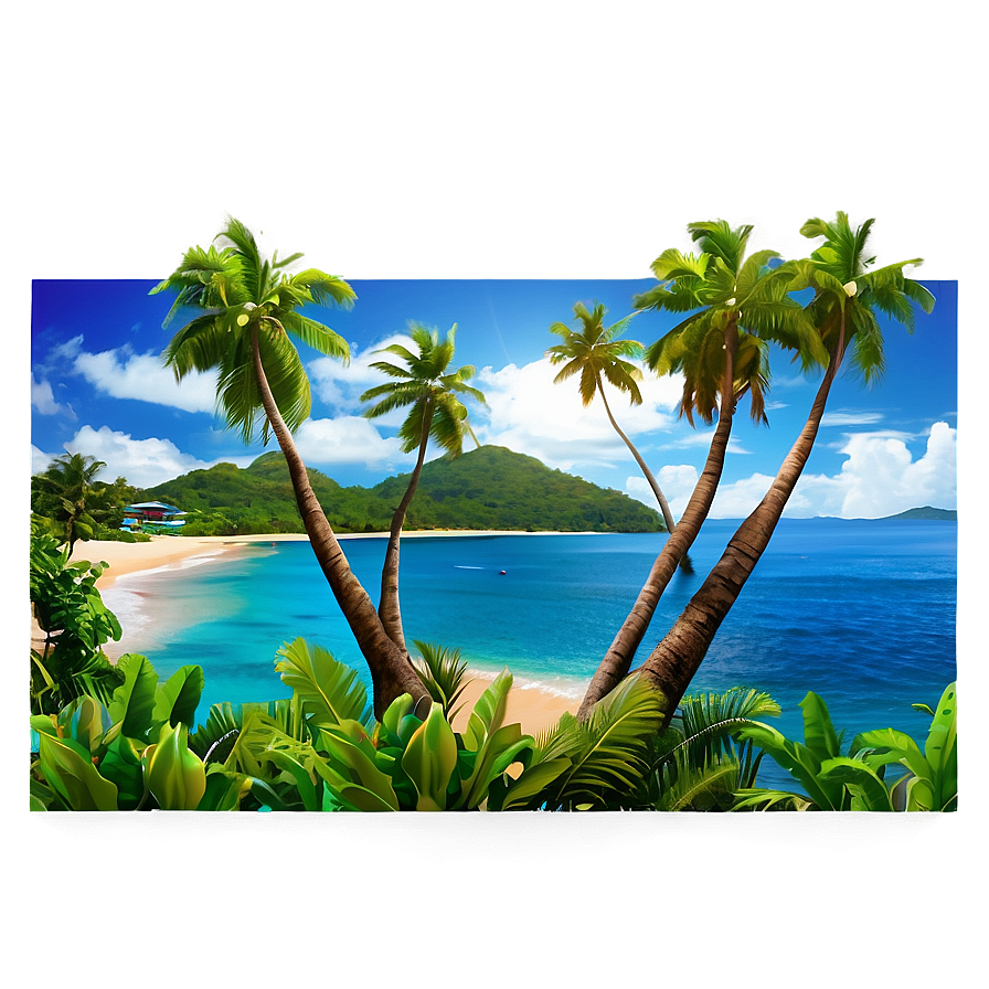 Sunny Coastal Seaside Png 06202024 PNG Image