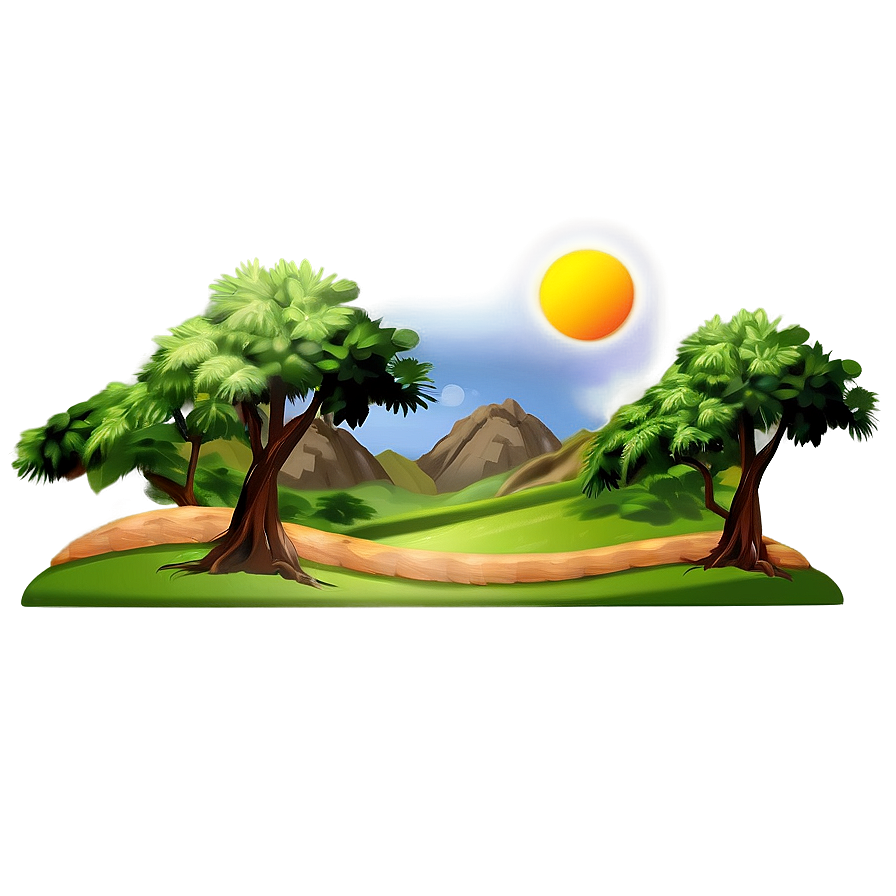 Sunny Day Landscape Png 06202024 PNG Image