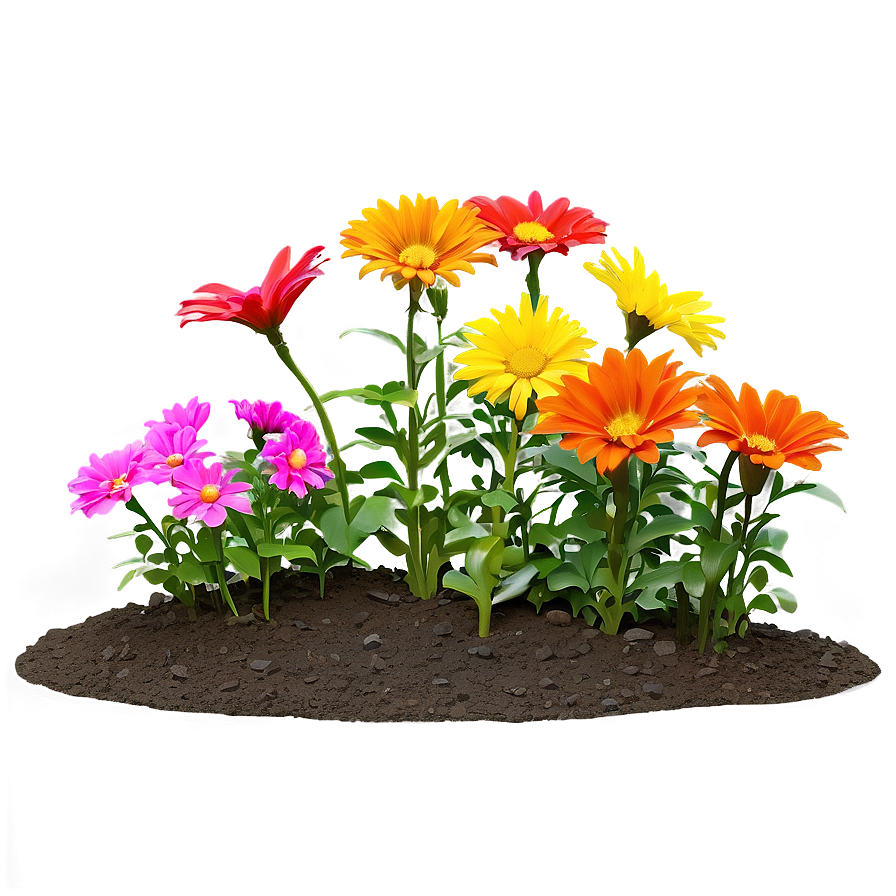 Sunny Flower Bed Png Vqi PNG Image