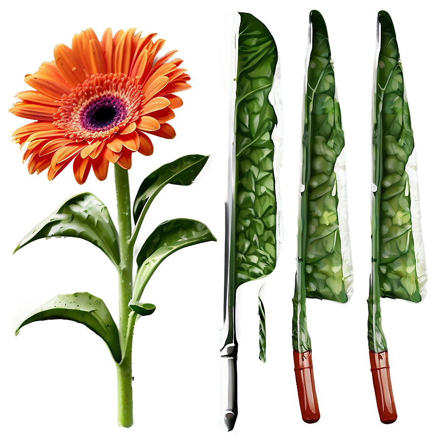 Sunny Orange Gerbera Png Qno PNG Image