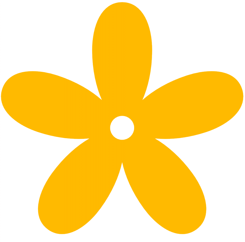 Sunny Yellow Flower Clipart PNG Image