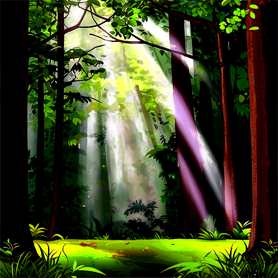 Sunrays In Forest Scene Png Stg92 PNG Image