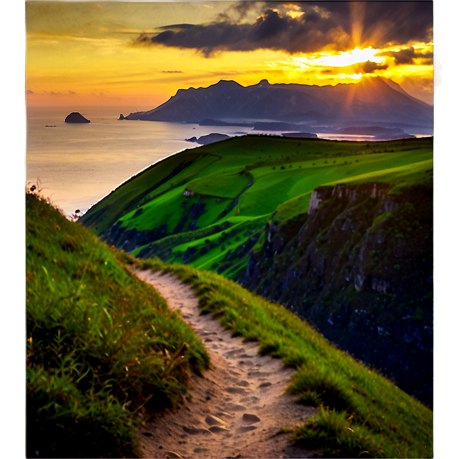 Sunrise Hiking Path Png 95 PNG Image