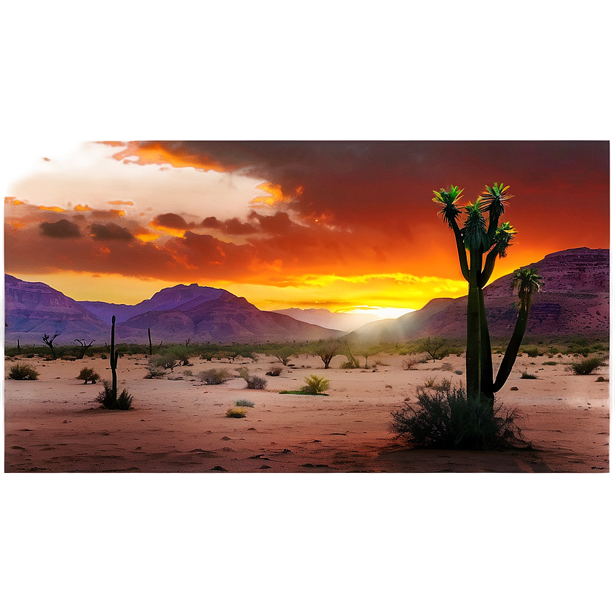 Sunrise Over The Desert Png Qxw PNG Image