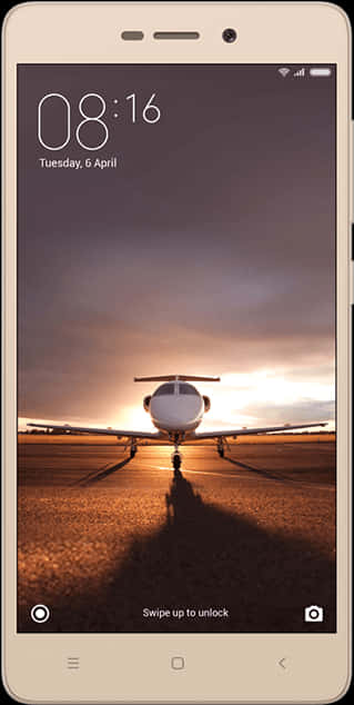 Sunset Airplane Wallpaper Android Phone PNG Image