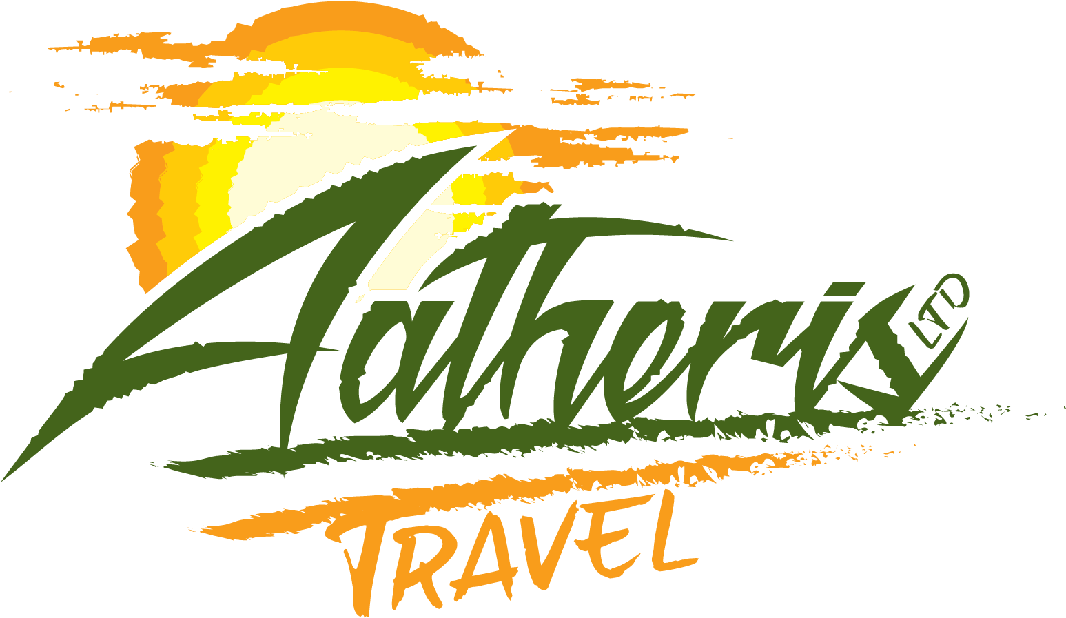 Sunset Beach Athens Travel Logo PNG Image