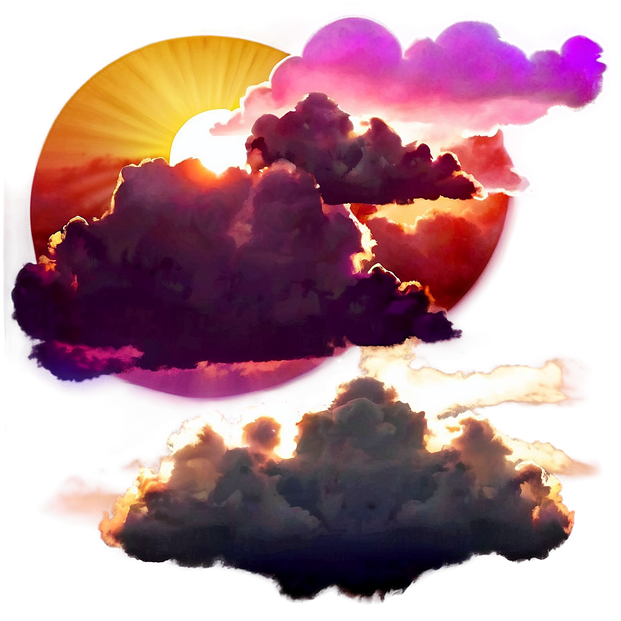 Sunset Clouds Background Png Qcg50 PNG Image