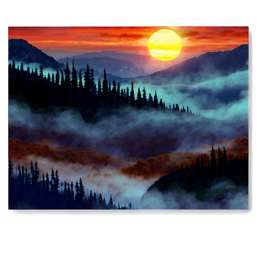 Sunset Fog Png Cyj PNG Image