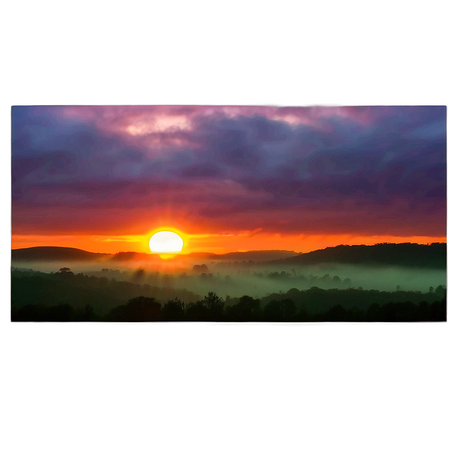 Sunset Fog Png Viu91 PNG Image