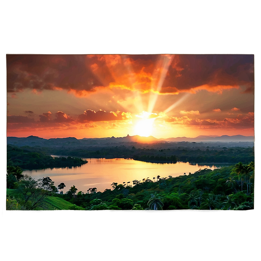 Sunset From The Hilltop Png Qfu70 PNG Image