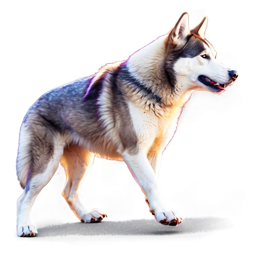 Sunset Husky Walk Png Kxk55 PNG Image