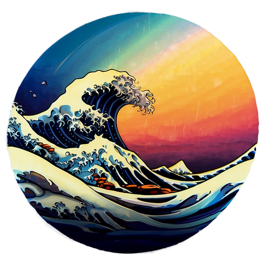 Sunset Ocean Wave Png Aiy PNG Image