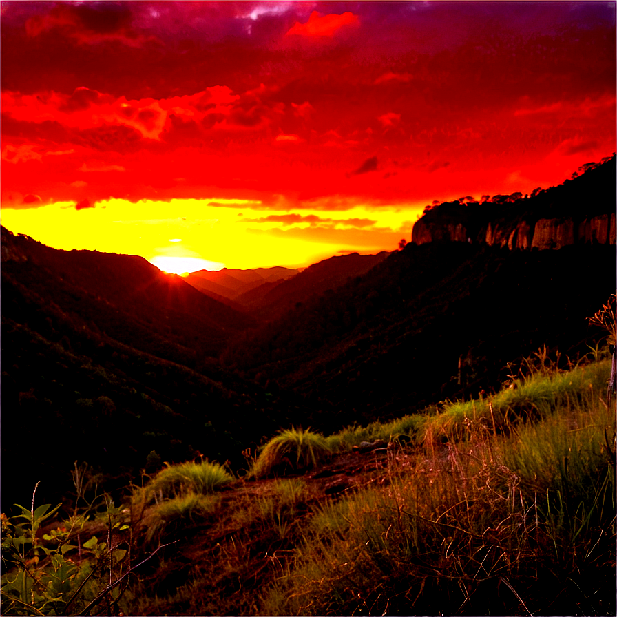 Sunset Over The Canyons Png Mvo74 PNG Image