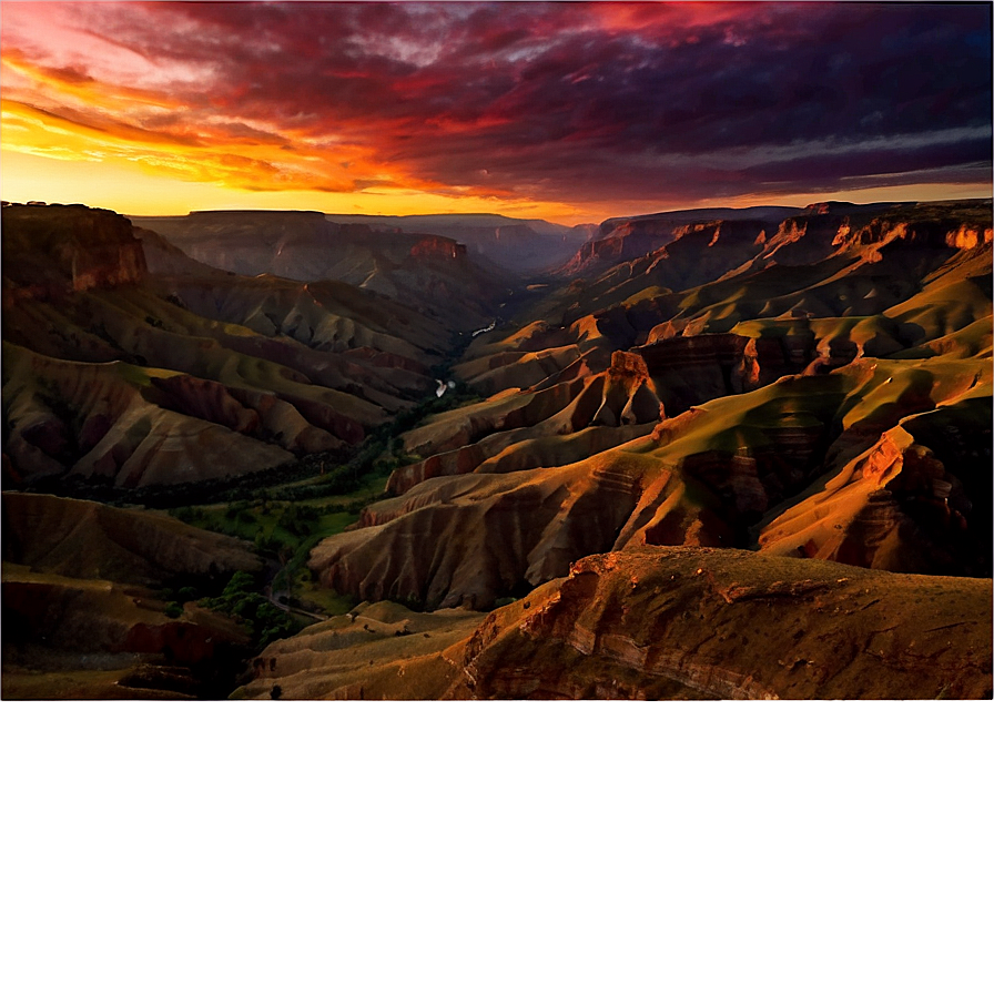 Sunset Over The Canyons Png Udh88 PNG Image