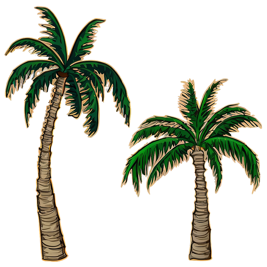 Sunset Palm Trees Png Isn45 PNG Image