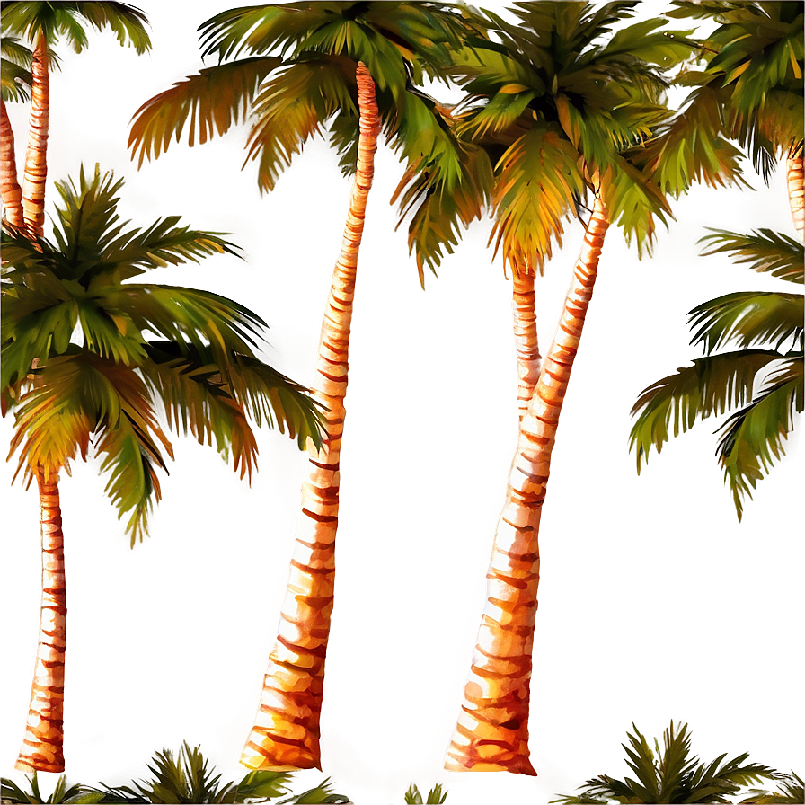 Sunset Palms Background Png 06112024 PNG Image