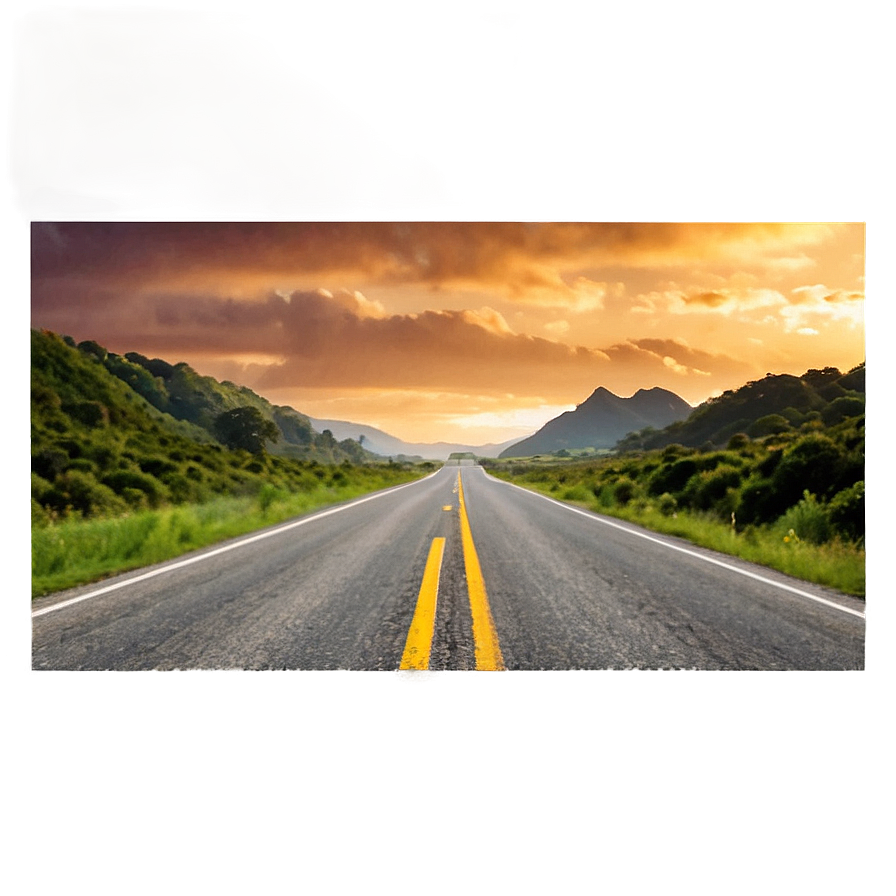 Sunset Road Png 05032024 PNG Image