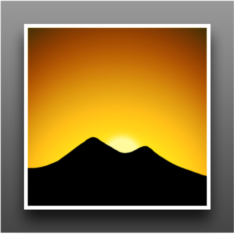 Sunset Silhouette Art PNG Image