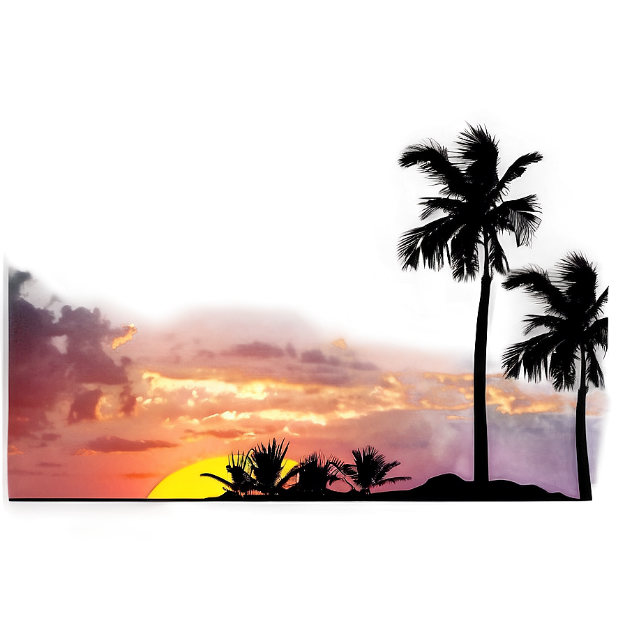 Sunset Silhouette Png Vhc PNG Image