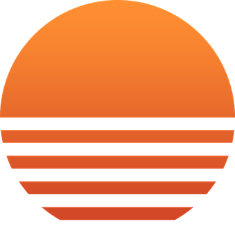 Sunset Stripes Graphic PNG Image