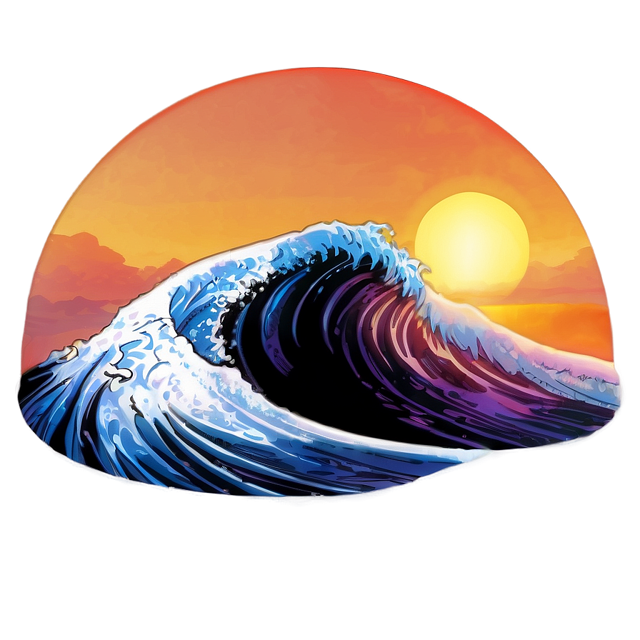 Sunset Wave View Png 51 PNG Image