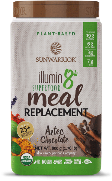 Sunwarrior Illumin8 Aztec Chocolate Meal Replacement PNG Image