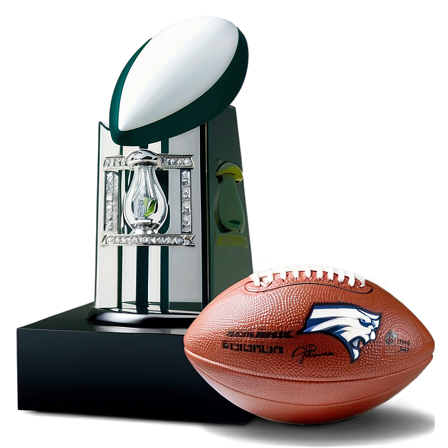 Super Bowl Trophy In Showcase Png Vmg PNG Image