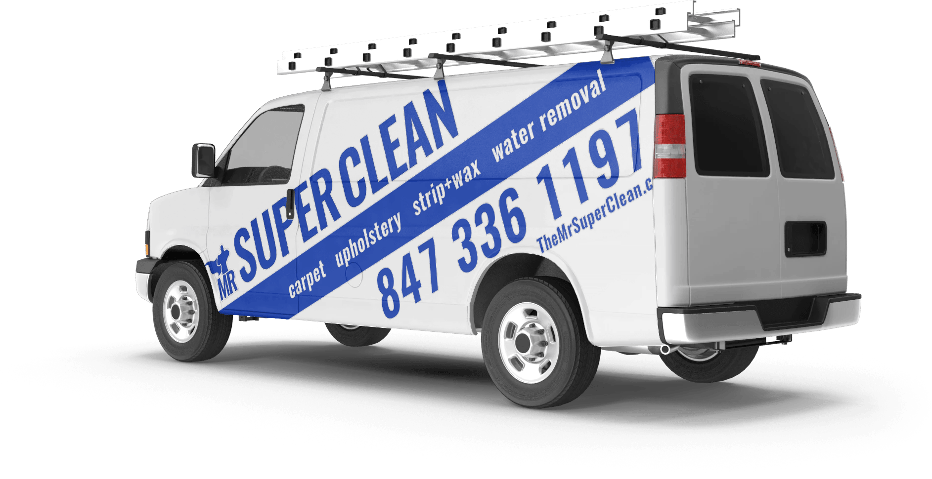 Super Clean Commercial Cleaning Van PNG Image